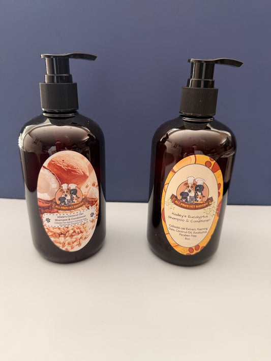 🐾 Oatmeal & Coconut Dog Shampoo + Conditioner