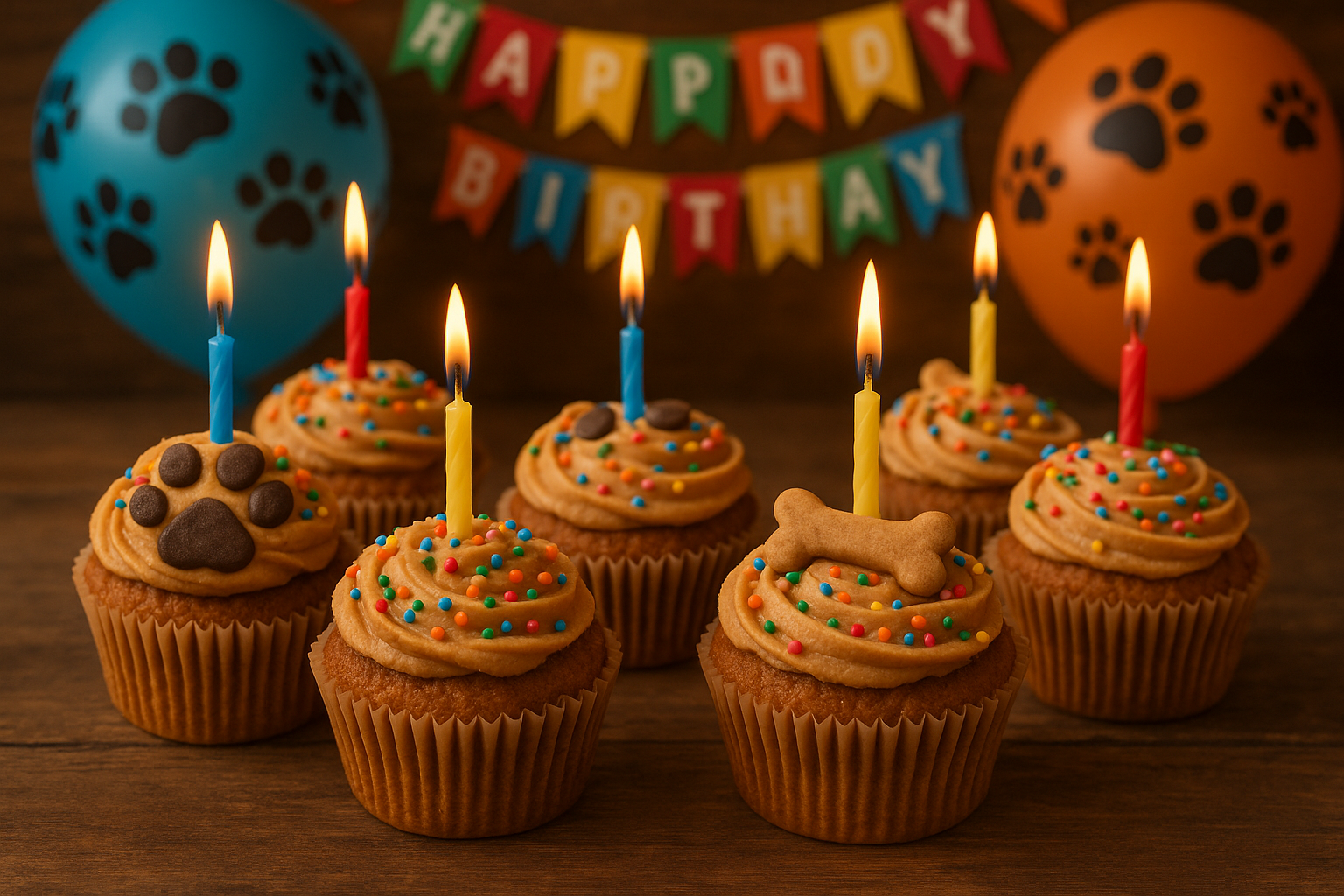Birthday cupcakes for dogs